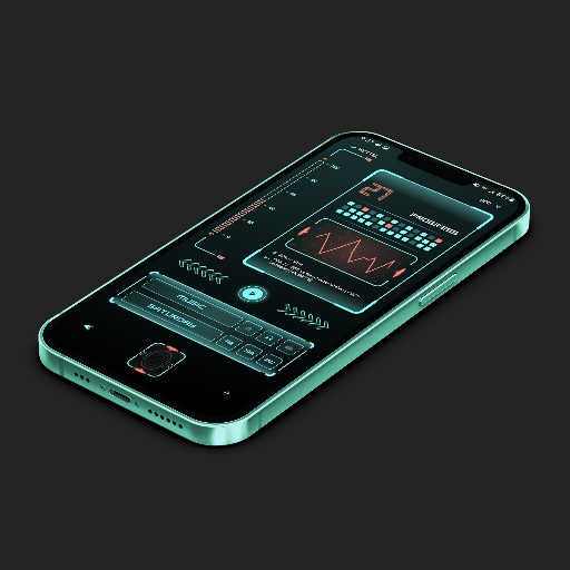 Download Cyber KLWP theme - NEON SPACE 2.4.4 Apk for android